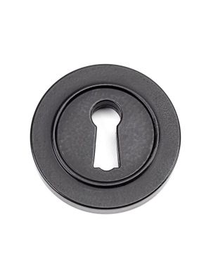Matt Black Round Escutcheon (Plain)