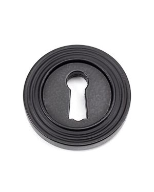 Matt Black Round Escutcheon (Beehive)