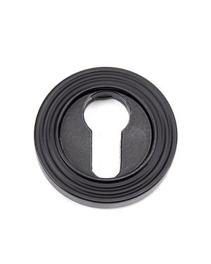 Matt Black Round Euro Escutcheon (Beehive)
