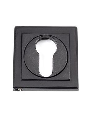 Matt Black Round Euro Escutcheon (Square)
