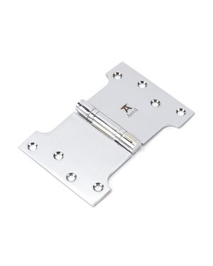 Polished Chrome 4" x 4" x 6"  Parliament Hinge (pair) ss