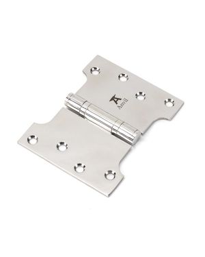 Polished SS 4" x 3" x 5"  Parliament Hinge (pair)