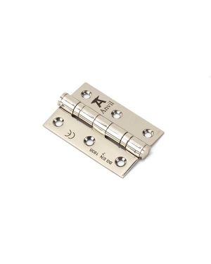 Polished Nickel 3" Ball Bearing Butt Hinge (pair) ss