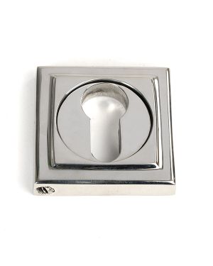Polished Marine SS (316) Round Euro Escutcheon (Square)