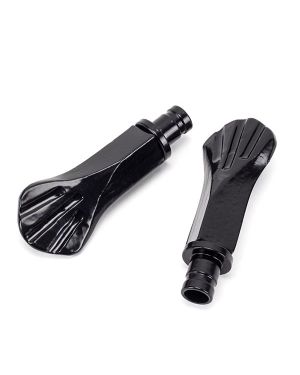 Black Shell Curtain Finial (pair)