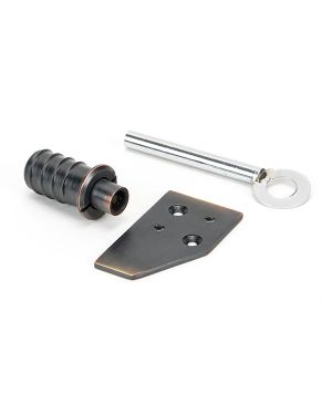 Aged Bronze Key-Flush Sash Stop