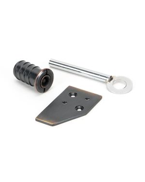 Aged Bronze Key-Flush Sash Stop