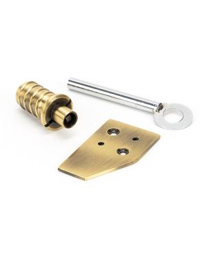Aged Brass Key-Flush Sash Stop