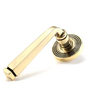 Aged Brass Avon Round Lever on Rose Set (Beehive) - Unsprung