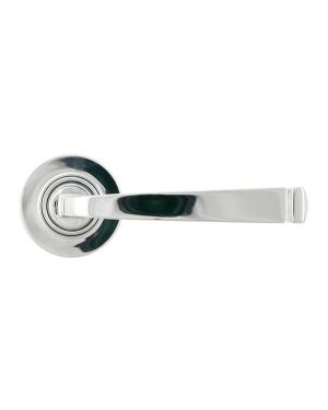 Polished Chrome Avon Round Lever on Rose Set (Plain) - Unsprung