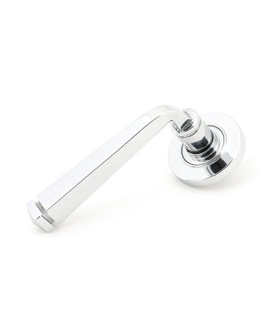 Polished Chrome Avon Round Lever on Rose Set (Plain) - Unsprung