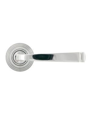 Polished Chrome Avon Round Lever on Rose Set (Beehive) - Unsprung
