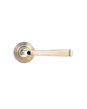 Polished Nickel Avon Round Lever on Rose Set (Beehive) - Unsprung