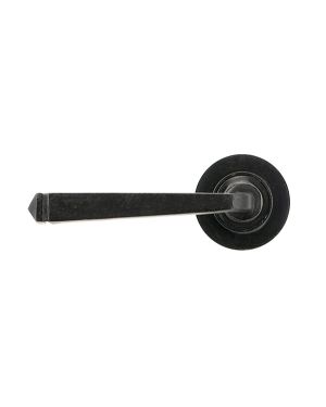 External Beeswax Avon Round Lever on Rose Set (Plain) - Unsprung