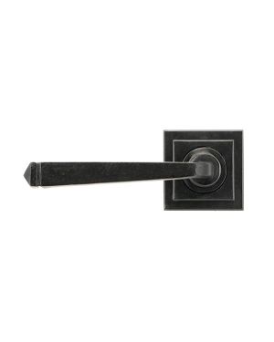 External Beeswax Avon Round Lever on Rose Set (Square) - Unsprung