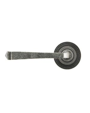 Pewter Avon Round Lever on Rose Set (Beehive) - Unsprung
