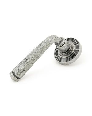 Pewter Avon Round Lever on Rose Set (Beehive) - Unsprung