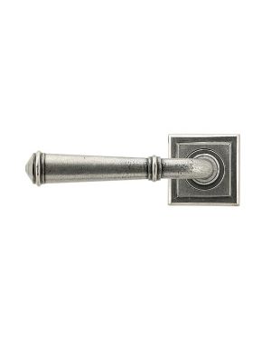 Pewter Regency Lever on Rose Set (Square) - Unsprung