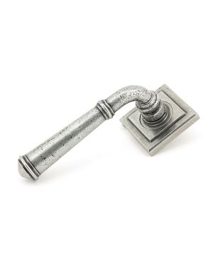 Pewter Regency Lever on Rose Set (Square) - Unsprung
