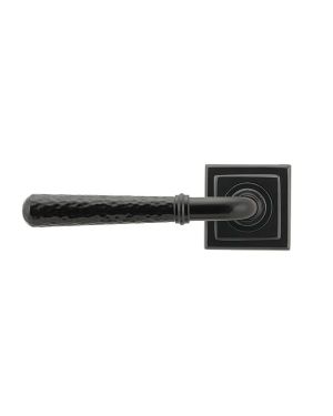 Black Hammered Newbury Lever on Rose Set (Square) - Unsprung