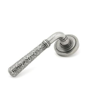 Pewter Hammered Newbury Lever on Rose Set (Art Deco) - Unsprung
