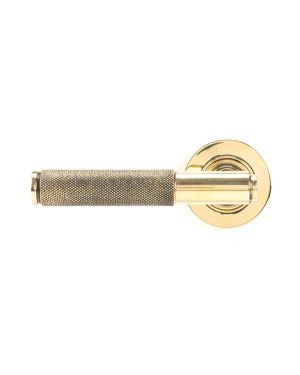 Aged Brass Brompton Lever on Rose Set (Plain) - Unsprung