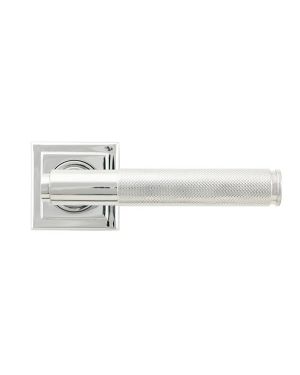 Polished Chrome Brompton Lever on Rose Set (Square) - Unsprung