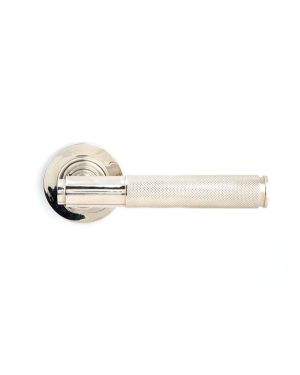 Polished Nickel Brompton Lever on Rose Set (Plain) - Unsprung