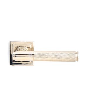 Polished Nickel Brompton Lever on Rose Set (Square) - Unsprung