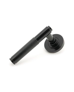 Black Brompton Lever on Rose Set (Plain) - Unsprung