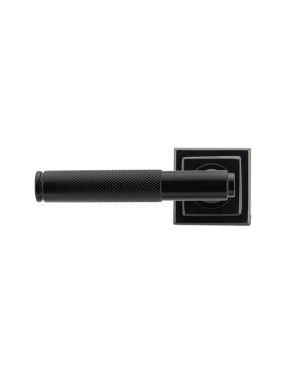 Black Brompton Lever on Rose Set (Square) - Unsprung