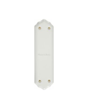 Shaped Fingerplate Plain White
