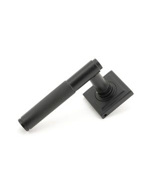 Matt Black Brompton Lever on Rose Set (Square) - Unsprung