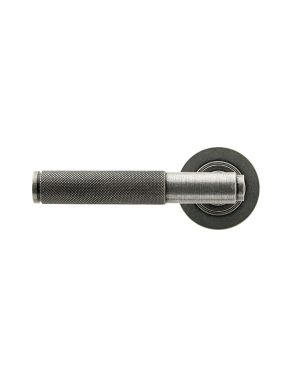 Pewter Brompton Lever on Rose Set (Plain) - Unsprung