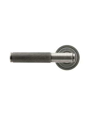 Pewter Brompton Lever on Rose Set (Art Deco) - Unsprung