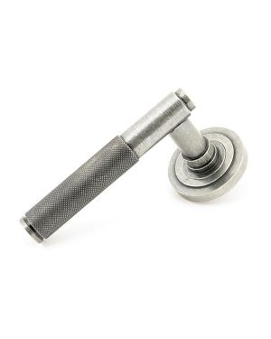 Pewter Brompton Lever on Rose Set (Art Deco) - Unsprung