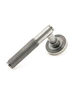 Pewter Brompton Lever on Rose Set (Beehive) - Unsprung