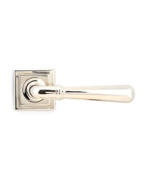 Polished Nickel Newbury Lever on Rose Set (Square) - Unsprung