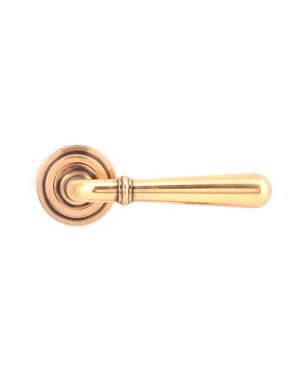 Polished Bronze Newbury Lever on Rose Set (Art Deco) - Unsprung