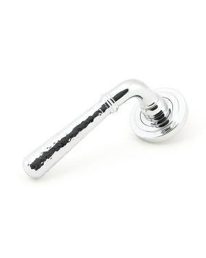 Polished Chrome Hammered Newbury Lever on Rose Set (Art Deco) - Unsprung