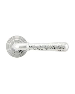 Polished Chrome Hammered Newbury Lever on Rose Set (Beehive) - Unsprung