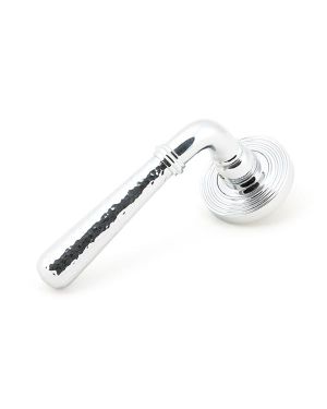 Polished Chrome Hammered Newbury Lever on Rose Set (Beehive) - Unsprung