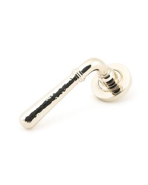 Polished Nickel Hammered Newbury Lever on Rose Set (Plain) - Unsprung