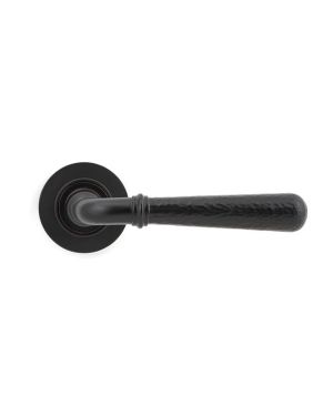 Aged Bronze Hammered Newbury Lever on Rose Set (Plain) - Unsprung