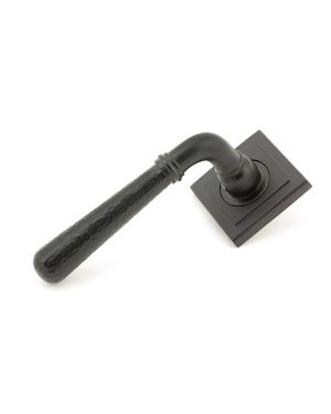 Aged Bronze Hammered Newbury Lever on Rose Set (Square) - Unsprung