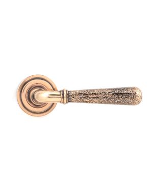 Polished Bronze Hammered Newbury Lever on Rose Set (Art Deco) - Unsprung