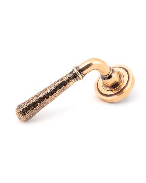 Polished Bronze Hammered Newbury Lever on Rose Set (Art Deco) - Unsprung