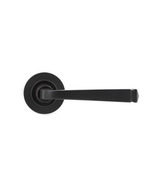 Aged Bronze Avon Round Lever on Rose Set (Plain) - Unsprung