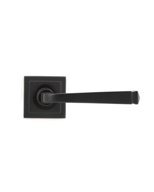 Aged Bronze Avon Round Lever on Rose Set (Square) - Unsprung