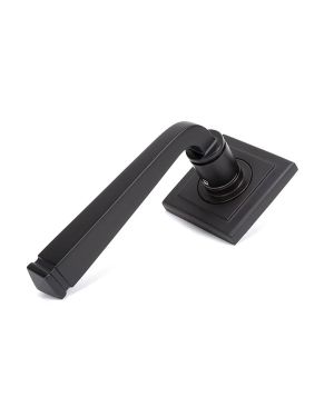 Aged Bronze Avon Round Lever on Rose Set (Square) - Unsprung